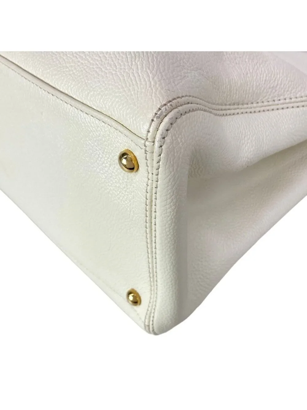 Chanel Tote Executive Line Ivory Gold Leather